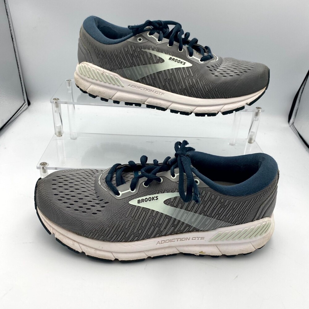 Brooks Addiction GTS 15 1203521B099 Womens US 9B Running Shoes Gray Sneakers